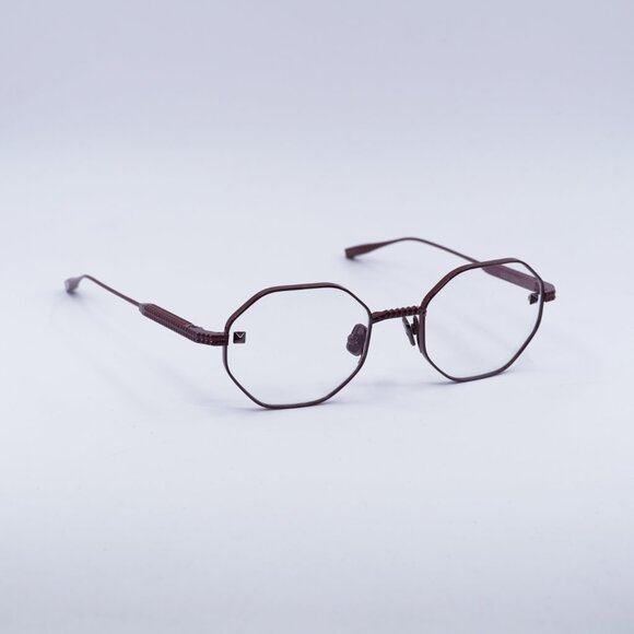 Valentino V-STUD VLX-122B Eyeglasses Bordeaux 52mm Geometric Frame - Picture 6 of 10